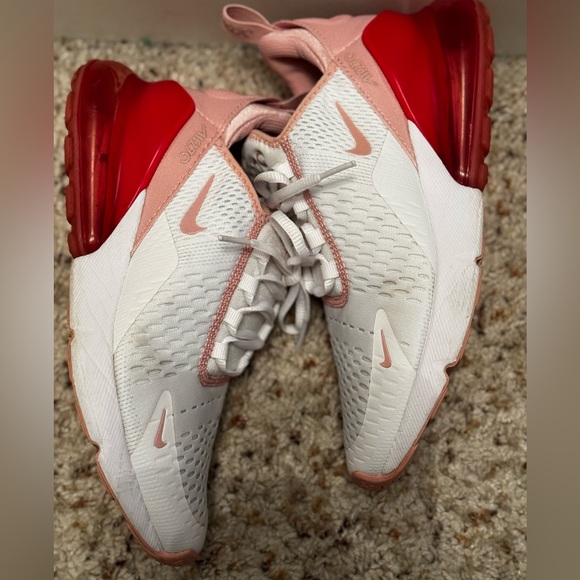 Nike Air 270 GS White Pink Glaze Pink Salt size W9, Y7 - Picture 2 of 10